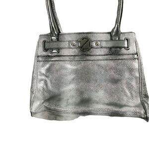 Nine & Co Womens  Handbag/  Purse  Shiny Silver Glam Bag